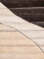Small Abstract Hair on Leather Rug