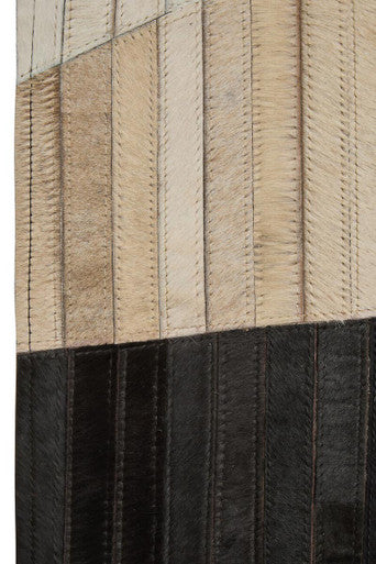 Small Abstract Hair on Leather Rug