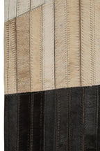 Small Abstract Hair on Leather Rug