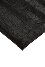 Small Abstract Hair on Leather Rug