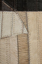 Small Abstract Hair on Leather Rug