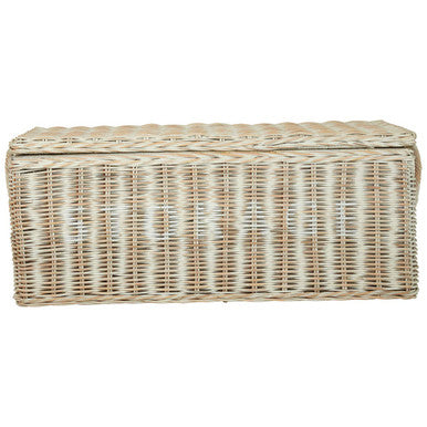 White Wash Rattan Set of 2 Storage Boxes