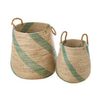 Set of 2 Seagrass Storage Baskets