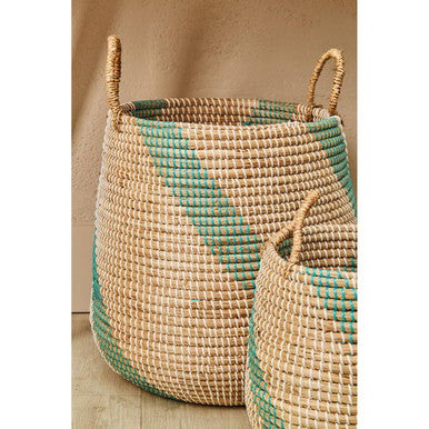 Set of 2 Seagrass Storage Baskets