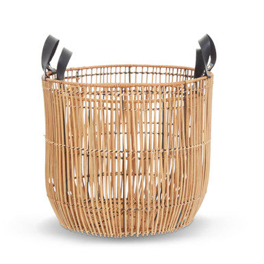 Set of 2 Natural Rattan Baskets