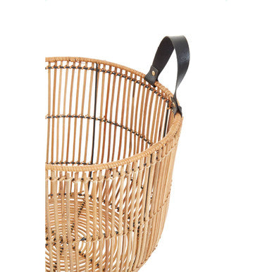 Set of 2 Natural Rattan Baskets