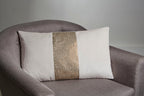 Ivory Velvet And Gold Cushion