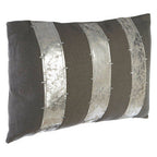 Grey and Silver Stripe Cushion