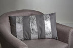 Grey and Silver Stripe Cushion