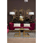 Cream And Gold Check Cushion