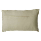 Ivory And Silver Check Rectangular Cushion