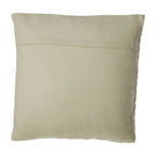 Square Ivory And Silver Check Cushion