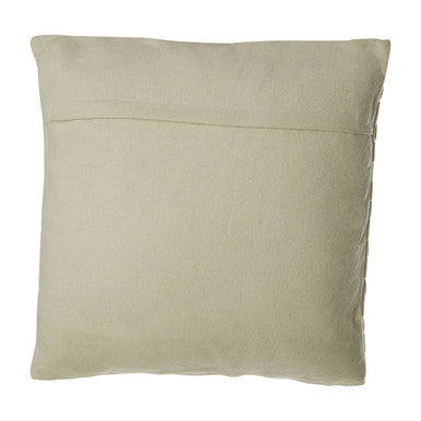 Square Ivory And Silver Check Cushion