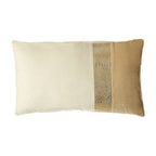 Cream And Gold Rectangular Cushion