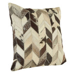 Black and White Patchwork Cowhide Cushion