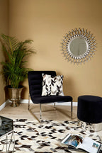 Black and White Patchwork Cowhide Cushion