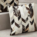 Black and White Patchwork Cowhide Cushion