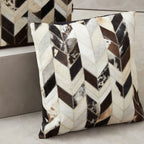 Black and White Patchwork Cowhide Cushion