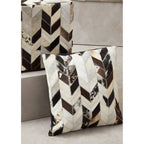 Black and White Patchwork Cowhide Cushion