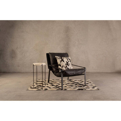 Black and White Patchwork Cowhide Cushion