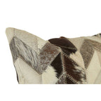Black and White Patchwork Cowhide Cushion