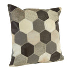 Black White and Grey Geometric Cushion