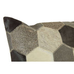 Black White and Grey Geometric Cushion