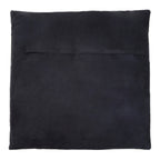 Black Hair on Leather Patchwork Cushion