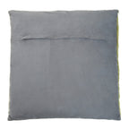 Geometric Hair on Leather Patchwork Cushion