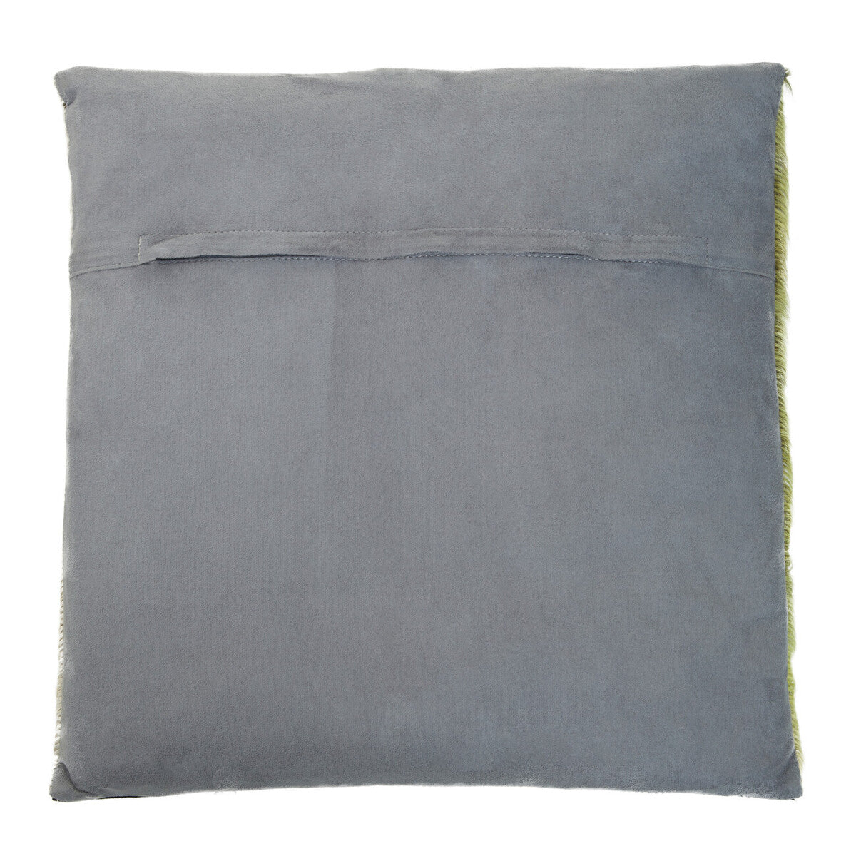 Geometric Hair on Leather Patchwork Cushion