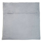 Grey Hair on Leather Patchwork Cushion