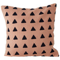 Pink and Navy Square Embroidered Cushion