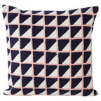 Grid Design Embroidered Cushion