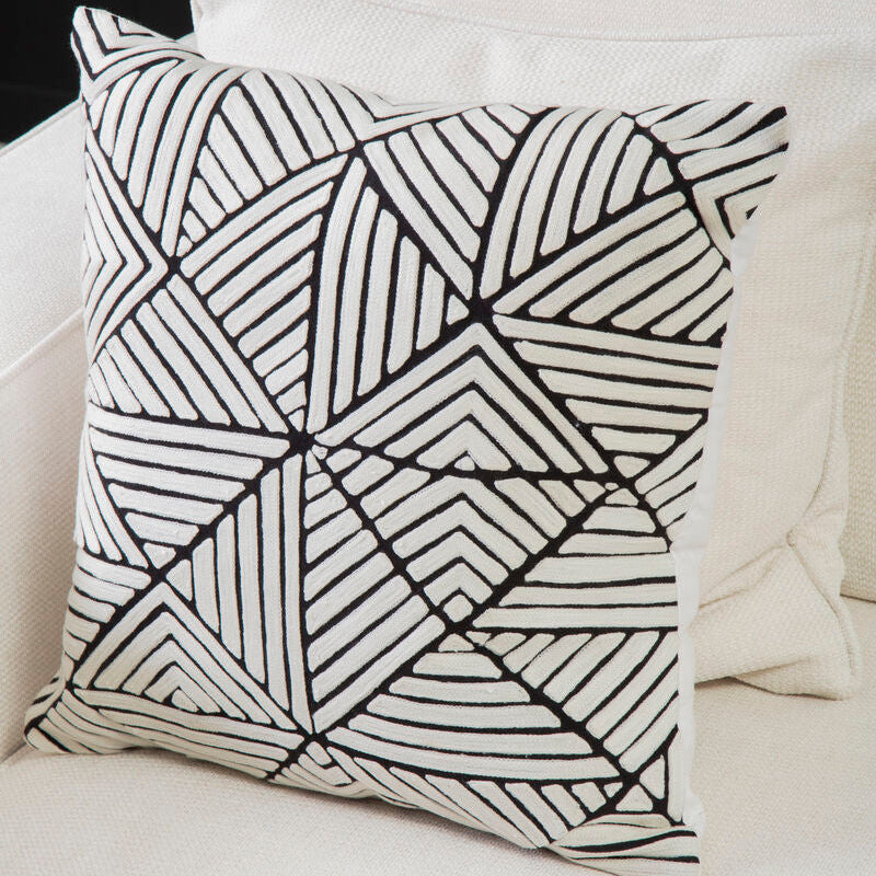 Diamond Design Embroidered Cushion