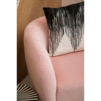 Black and White Embroidered Cushion