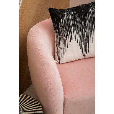 Black and White Embroidered Cushion
