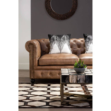 Black and White Embroidered Cushion