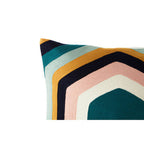 Hexagonal Design Embroidered Cushion