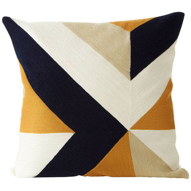 Abstract Pattern Embroidered Cushion