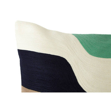 Wavy Stripes Embroidered Cushion