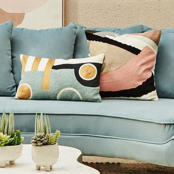 Assorted Colour Square Cushion