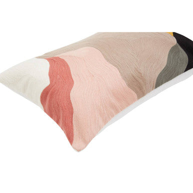 Multi Colour Abstract Embroidered Cushion