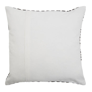 Black And White Square Embroidered Cushion