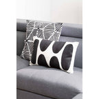 Black And White Square Embroidered Cushion