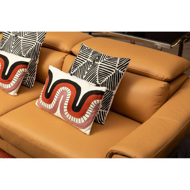 Black And White Square Embroidered Cushion