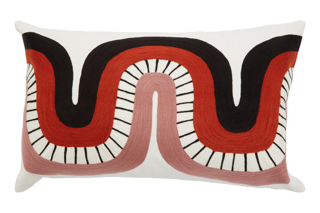 Curve Pattern Rectangular Cushion