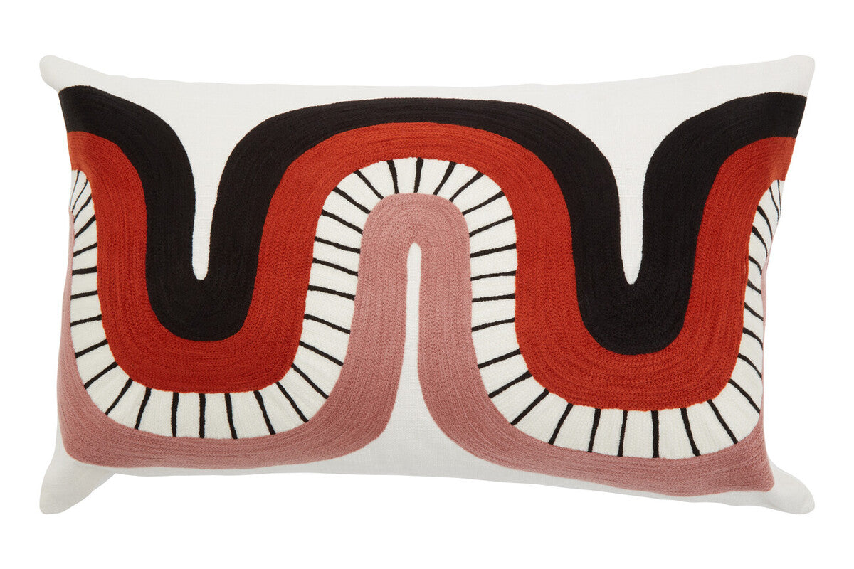 Curve Pattern Rectangular Cushion