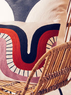 Curve Pattern Rectangular Cushion
