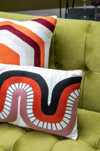 Curve Pattern Rectangular Cushion
