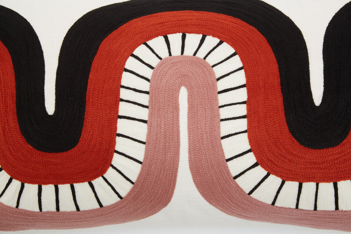 Curve Pattern Rectangular Cushion